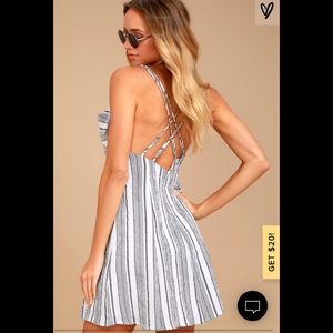 PRICE DROP! LULUS striped strappy mini dress